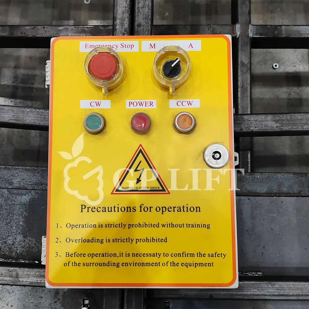 Turntable control box with waterproof buttons