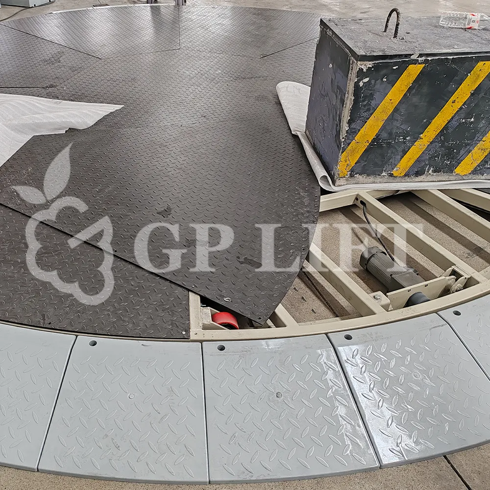Turntable steel tube frame structure