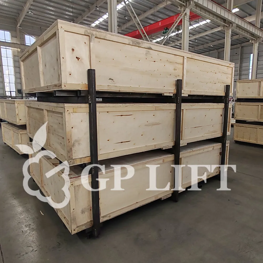 Turntable wooden packaging for export