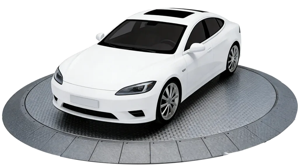 Surface Mounted Car Turntable with Ramp