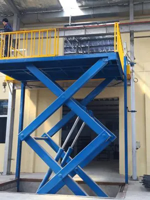 Scissor lift table cargo lift application